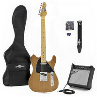 Gear4Music Electric-TL Guitar   Amp Pack Natural
