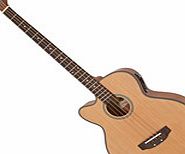 Gear4Music Electro Acoustic Bass Guitar by Gear4music Left