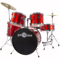 Gear4Music Full Size Starter Drum Kit by Gear4music RED