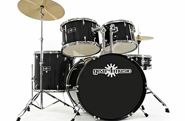 GD-2 Drum Kit by Gear4music Black