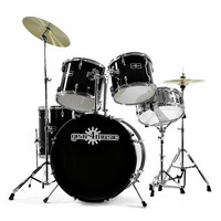 Gear4Music GD-5 Drum Kit by Gear4music 5 Piece BLACK