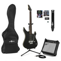 Gear4Music Indianapolis Electric Guitar   Complete Pack Black