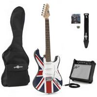 LA Electric Guitar + Amp Pack Union Jack