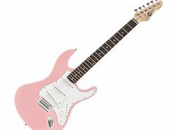 Gear4Music LA Electric Guitar by Gear4music Pink - Nearly New