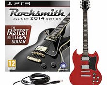 Gear4Music Rocksmith 2014 PS3   Brooklyn Electric Guitar Red