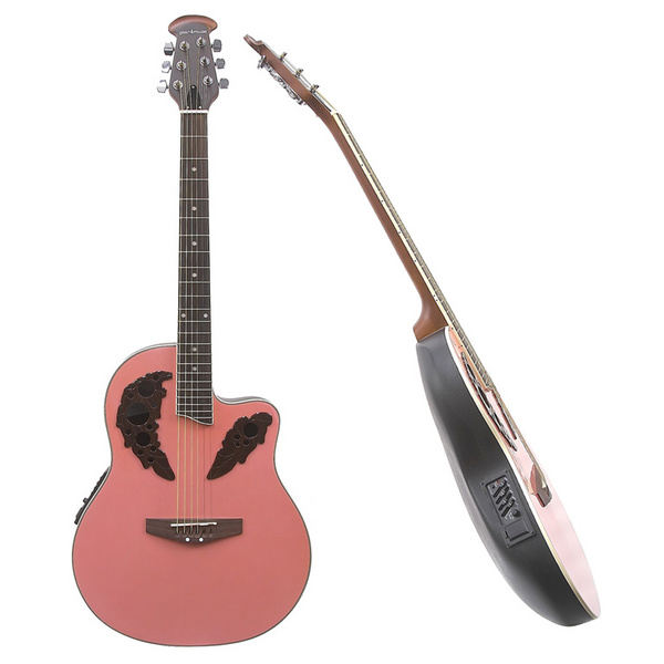 Round Back Acoustic Guitar Pink
