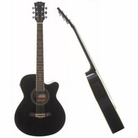 Gear4Music Single Cutaway Electro Acoustic Guitar Black