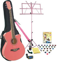 Single Cutaway Electro Acoustic Pink Christmas