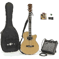 Gear4music Single Cutaway Guitar and 15W Amp Pack