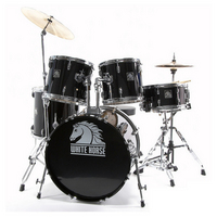Gear4music White Horse Prodigy Maple Drum Kit- BK
