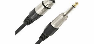 Gear4Music XLR (F) - Jack Microphone Cable 1m