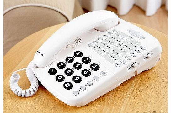 Geemarc CL1100 Hard of Hearing, Hearing Assistance, Amplified Corded Telephone - White