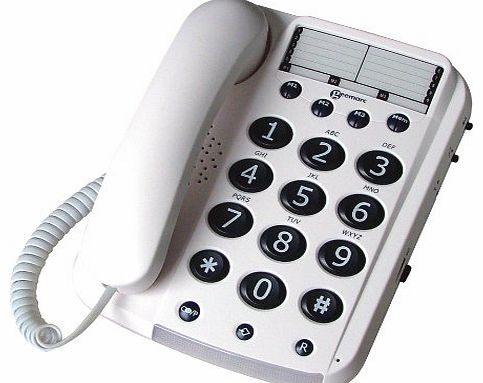 Dallas 10 Big Button Corded Telephone- UK Version