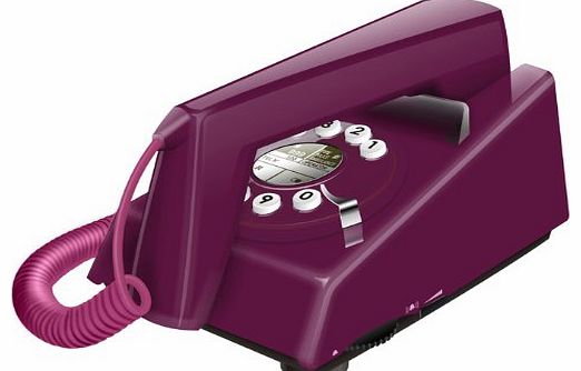 Geemarc Trimline Retro Style 2 Piece Corded Telephone - Purple- UK Version