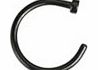 20 Gauge (0.8mm) x 10mm Diameter Black Titanium Anodised over Surgical Steel Nose Hoop Ring