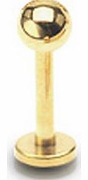 Gekko Body Jewellery Gold Plated Labret Monroe Bar / Lip Stud - 1.2mm (16 gauge) x 10mm