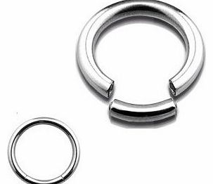 Gekko Body Jewellery Surgical Steel 14 Gauge (1.6mm) Seamless Segment Ring - 8mm Diameter
