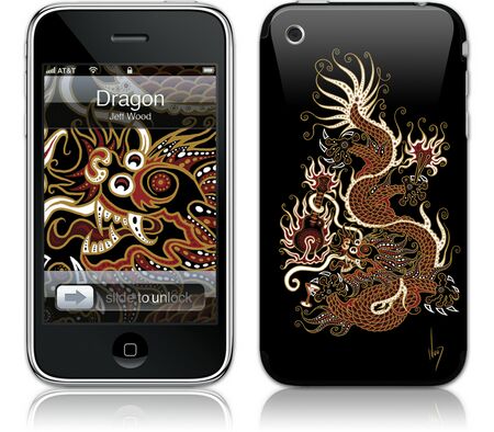 Gelaskins iPhone 3G 2nd Gen GelaSkin Dragon by Jeff Wood