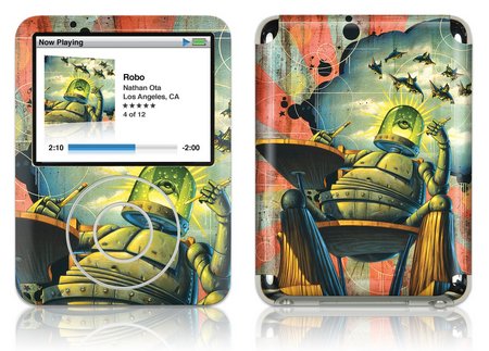 Gelaskins iPod Nano 3rd Gen GelaSkin Robo by Nathan Ota
