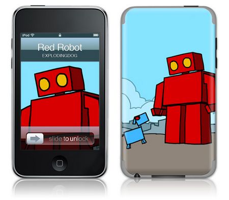 Gelaskins iPod Touch 2nd Gen GelaSkin Red Robot Leaving