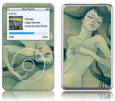 GelaSkins iPod Video GelaSkin Blue Girls by Audrey Kawasaki