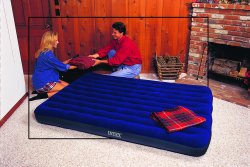 Double Box Flock Airbed With Rechargable Pump