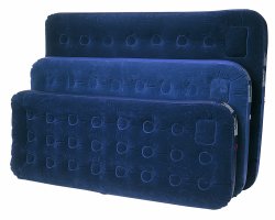 GELERT Full Double Box Flock Airbed With Inflator