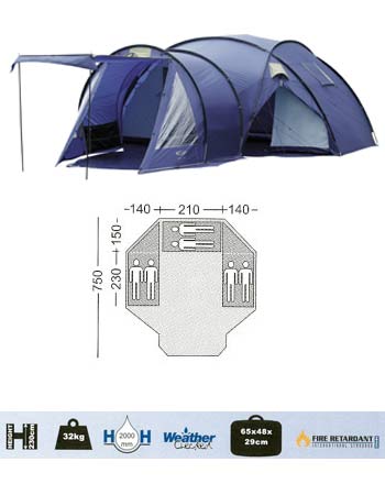 Gelert Satellite 6 DLX Tent