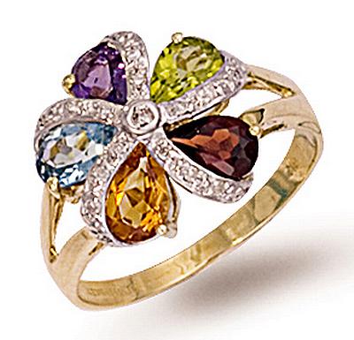 Gem Stone Diamond Ring (428)
