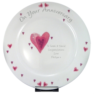 General Anniversary Plate with Heart Design
