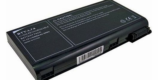 11.1V 4400mAh 6cell BTY-L74 Replacement Laptop Battery For MSI A5000 A6000 A6200;CR600 CX600 CR620 CR700 CR720 CX700 GE700