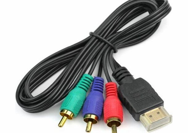 Generic 3ft HDMI M Male to 3 RCA M Video Audio Converter Component AV Adapter Cable DV