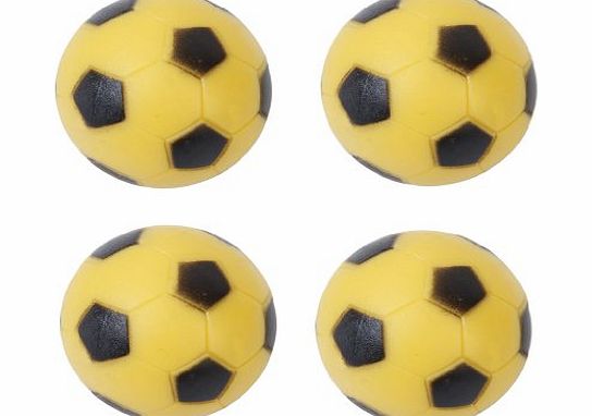 Generic 4pcs Replacement Soccer-Style Table Foosball Football Fussball Balls 36mm (Yellow black)