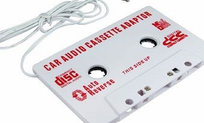 Generic All Five Stars Digital CD Car Cassette Adapter MP3 Black Tape Player iPhone iPod MP3 CD Radio Stereo Nano 3.5mm (White)