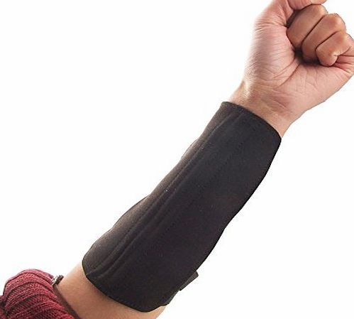 Generic Archery Shooting Hunting Arm Guard 3 Strap Protection (Black)