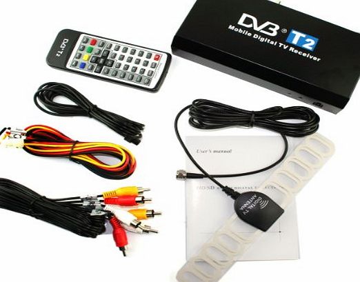 Generic Car Digital DVB-T2 TV Receiver Antenna DVB-T 2 Tuner Box H.264 1080P HD HDMI