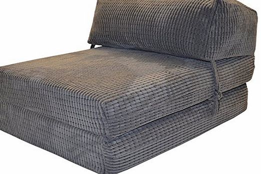 Generic CHAIRBED - CHARCOAL DA VINCI Deluxe Single Chair Bed futon