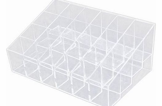 Clear Acrylic 24 Lipstick Holder Display Stand Cosmetic Organizer Makeup Case