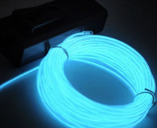Generic Daditong Light Christmas Rope Landscape Lighting EL Wire Party Car Battery Lights Flexible Strip Light (Blue)