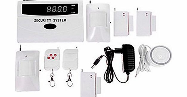 Generic Flip-Open Design 4-Digit Display Wireless Autodial Voice Home Security Alarm System With Spare 2pcs Door Sensor Detectors
