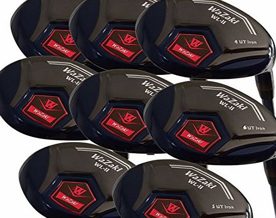 Generic Japan WaZaki Black Oil Finish WL-IIs 4-SW Mx Steel Hybrid Irons Golf Club Set   Headcover(pack of 16)