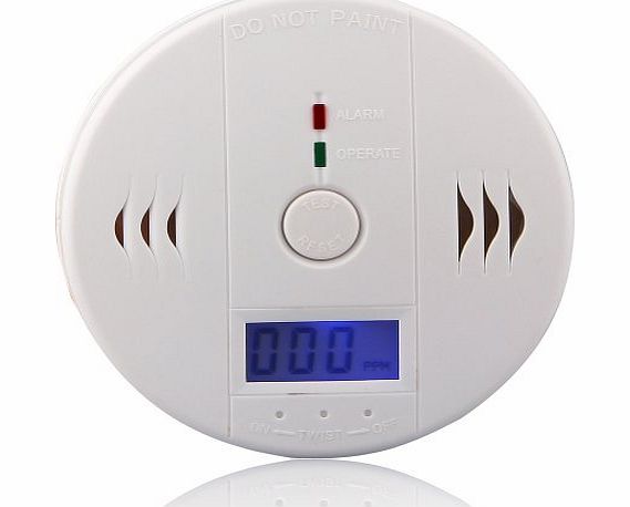 LCD CO Carbon Monoxide Detector Poisoning Gas Fire Warning Safe Alarm Sensor
