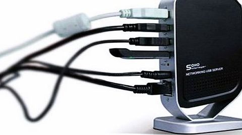 Generic New 4 Port Networking USB 2.0 Print Server M4 Printer Share 4 USB HUB Devices 100Mbps Network Print Server