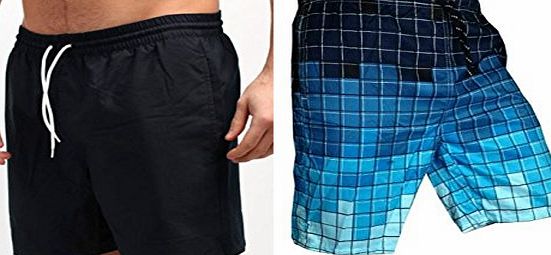 Generic New MENS Swimming Board SHORT TRUNKS ~ Beach Holiday Summer Shorts ~ High Quality SwimWear With 3 POCKETS ~ small, medium, large, X-large ~ UK SIZES (MULTI-COLOR SHORT, MEDIUM)