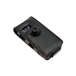 Generic Nokia 5800 Xpress Music Leather Flip Case - Black