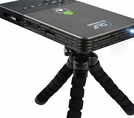 Generic OTHA Mini Smart Projector Slim Portable DLP Wifi Android Projector Home Cinema 1G/16G ROM Built in 5000mAh Battery Smart TV Box (16GB)