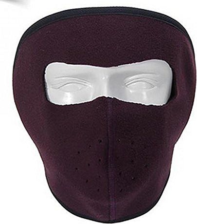Generic Outdoor Soft Riding Ski Equipment Warm Face Protection Mask Color Purple