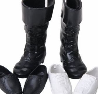 Generic Prince Doll Shoes Sneakers Cup Shoes Boots 3 Pairs