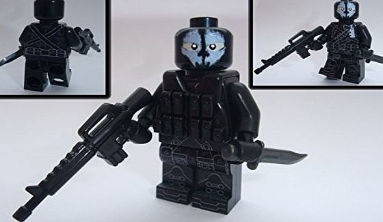 Generic SOLDIER MINIFIGURE MINI ACTION FIGURE WITH GHOSTS MASK AND EQUIPMENT