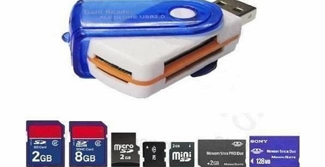 USB STICK 43 IN 1 MULTI MEMORY CARD READER SD MINI SDHC MS MIRO M2 TF MMC